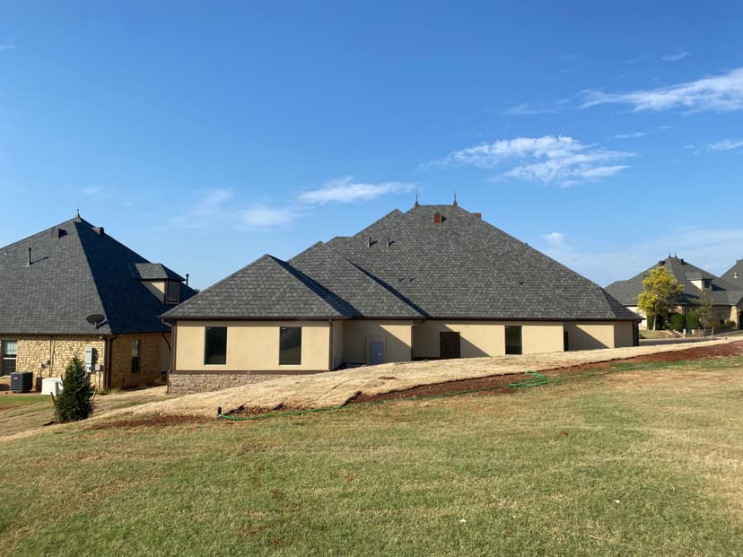 House with new shingles