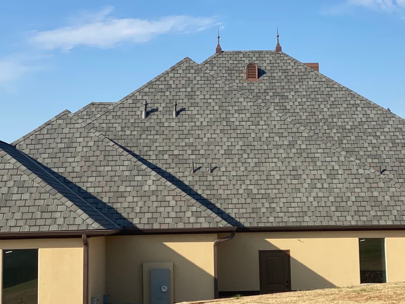 House with new shingles