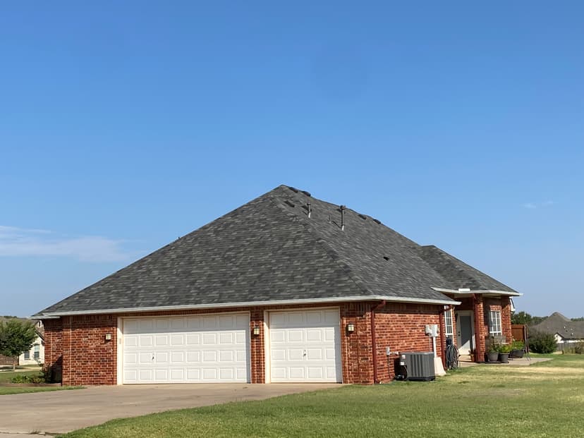 House with new shingles