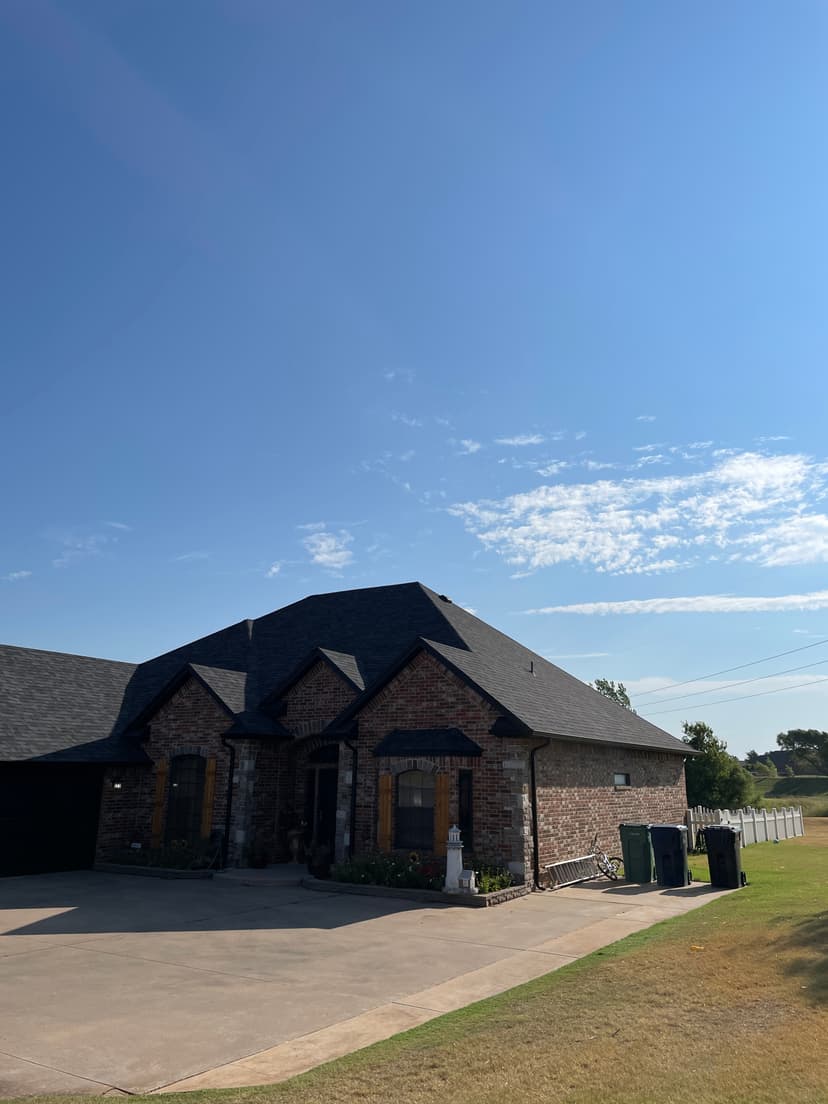 House with new shingles