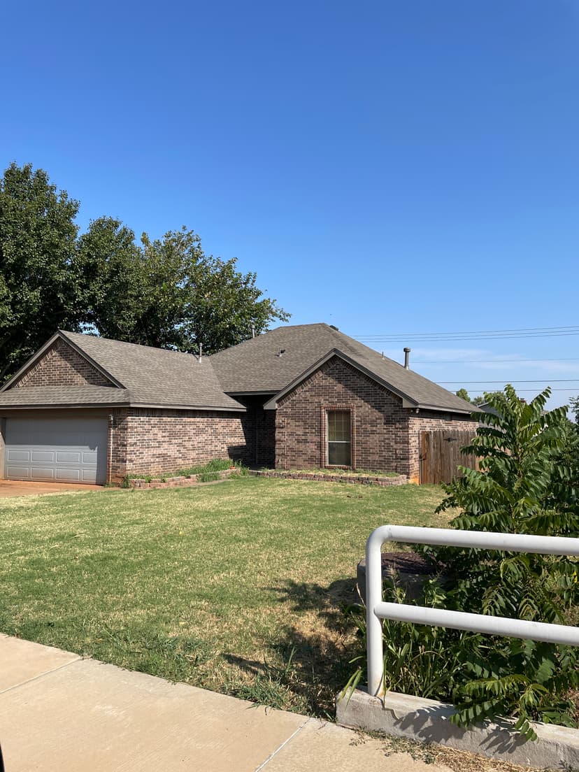 House with new shingles